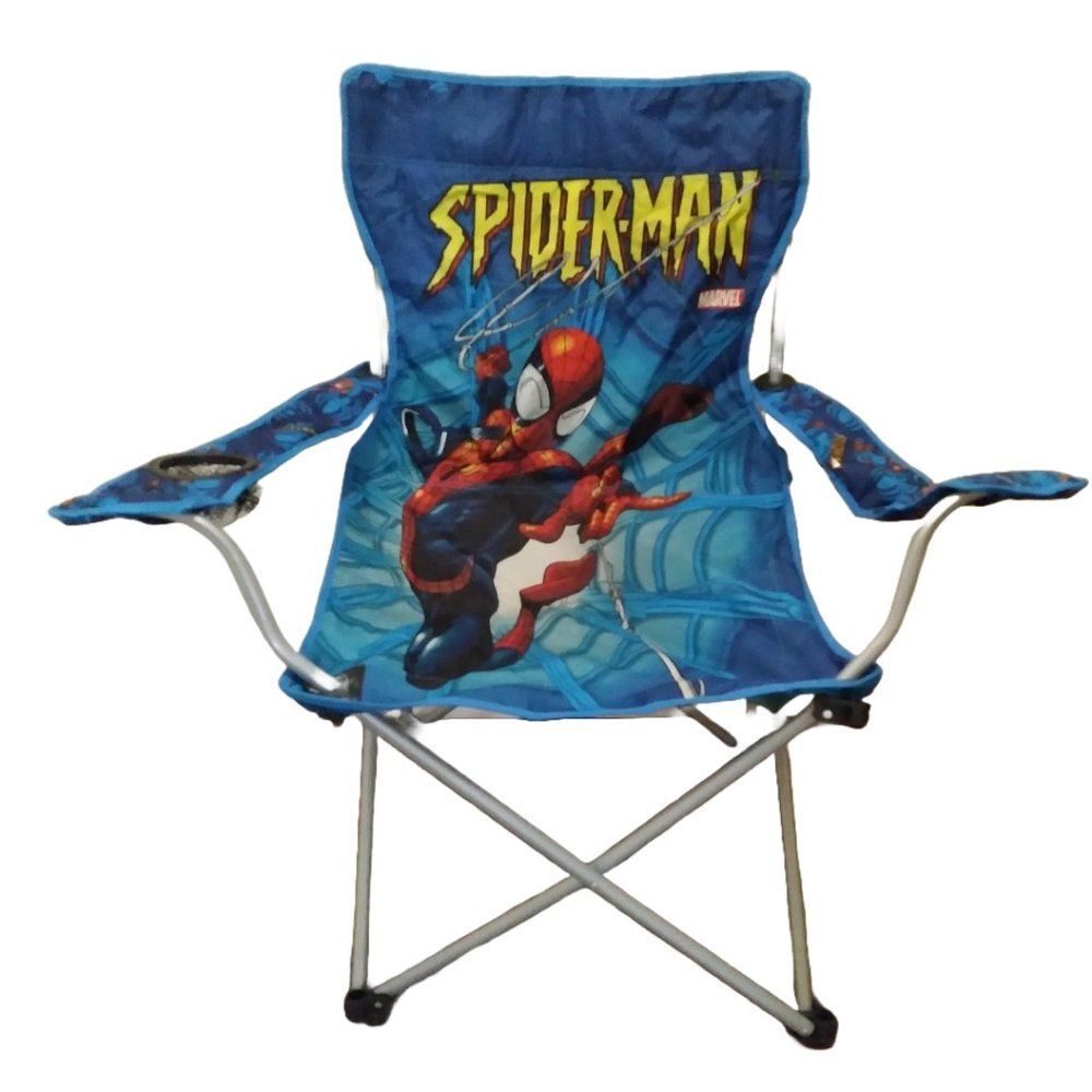 Vintage 2004 Marvel Spider Man Character Folding Chair with Carrying Case Child